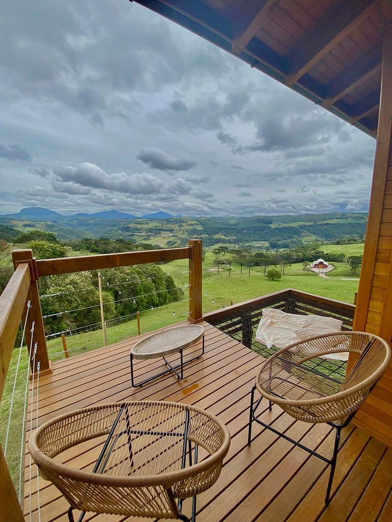 Chalé Mirante com hidro e café da manhã