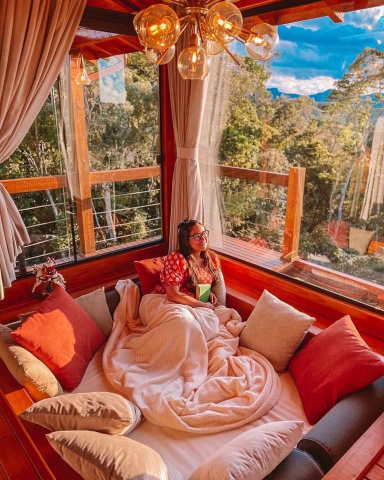 Chalé Mirante com hidro e café da manhã