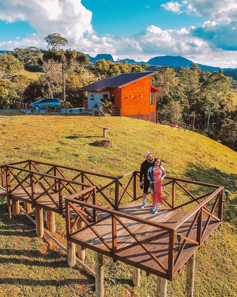 Chalé Mirante com hidro e café da manhã