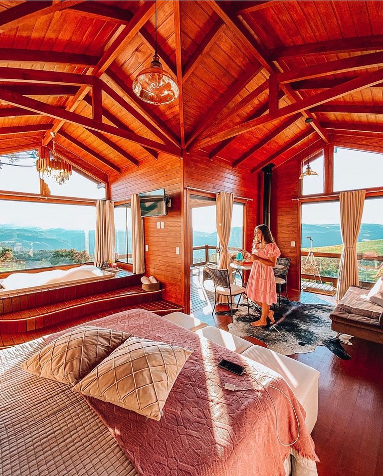 Chalé Doce Recanto com Hidro e Café da Manhã