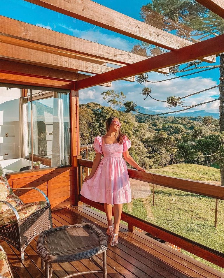 Chalé Doce Recanto com Hidro e Café da Manhã