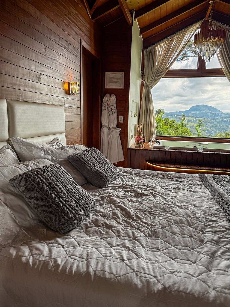 Chalé Doce Recanto com Hidro e Café da Manhã